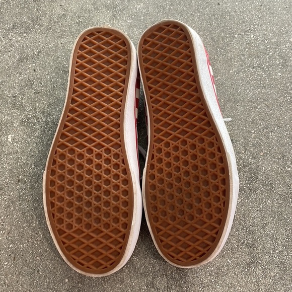 Vans Primary Check Old Skool shoe. Only worn a few times. Red/white checkered. - Picture 3 of 3